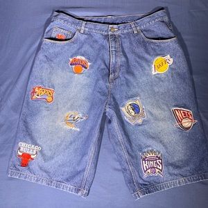 Vintage UNK NBA Jeans Shorts Denim Team Patch s 40